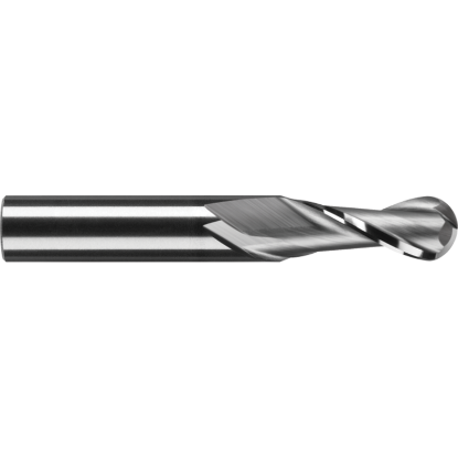 Picture of ROBBJACK B-203-24-DLC DIA 3/4 SH 0.7500 LOC 1.50 OAL 4.00 End Mill Standard Flute Standard Helix Carbide DLC Single End Ball Nose