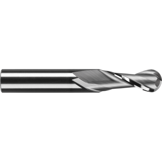 Picture of ROBBJACK B-203-24-DLC DIA 3/4 SH 0.7500 LOC 1.50 OAL 4.00 End Mill Standard Flute Standard Helix Carbide DLC Single End Ball Nose