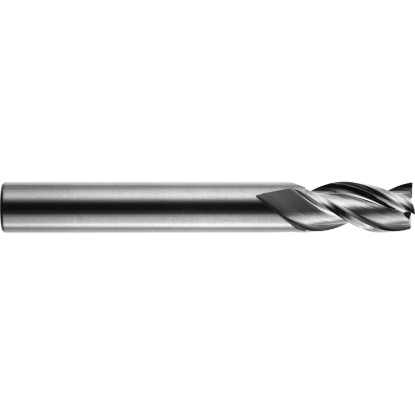 Picture of ROBBJACK MA1-303-12 DIA 12MM SH 0.4724 LOC 1.0236 OAL 3.2677 End Mill Standard Flute Standard Helix Carbide Uncoated Single End Square With Chamfer