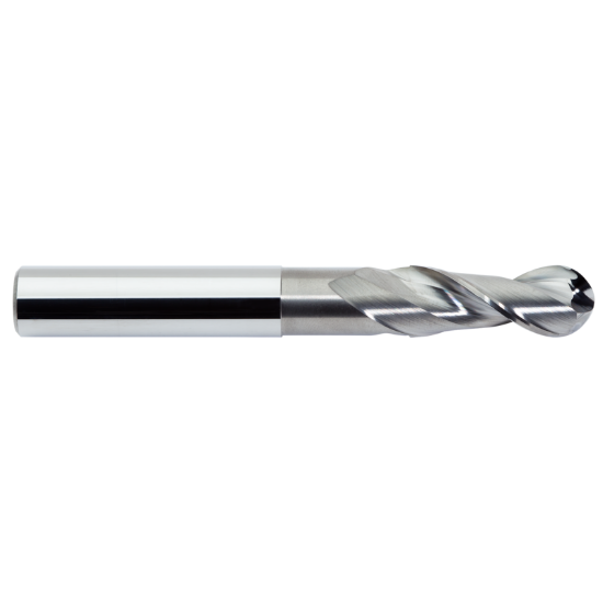 Picture of M.A. FORD 135B2362N5 DIA 6MM SH 0.2362 LOC 0.3150 OAL 4.3307 End Mill Standard Flute Standard Helix Carbide Uncoated Single End Ball Nose TuffCut® AL