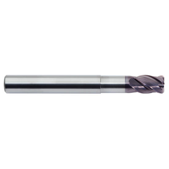 Picture of M.A. FORD 15847200R012N5A DIA 12MM SH 0.4724 LOC 0.7087 OAL 5.1181 End Mill Standard Flute Variable Helix Carbide AlTiN Single End Corner Radius 0.3000 7.62MM TuffCut DM®