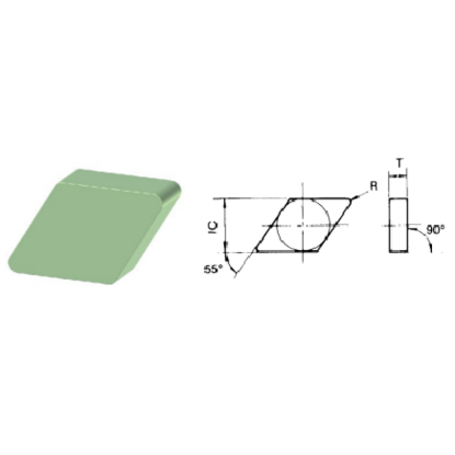 Picture of ROMAY DNGN 434 CC-30-SC Turning Insert 55.0° Ceramic SC Exclusive To Romay Unique Bond On Ceramic 0.062 Corner Radius