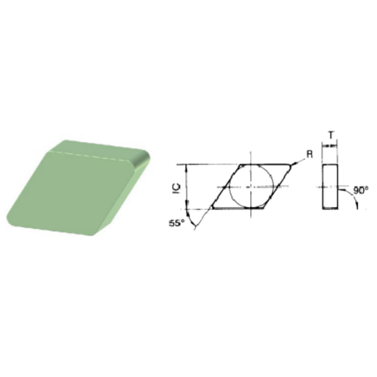 Picture of ROMAY DNGN 434 CC-30-SC Turning Insert 55.0° Ceramic SC Exclusive To Romay Unique Bond On Ceramic 0.062 Corner Radius