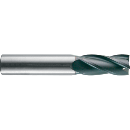Picture of ROBBJACK MST-434-03-T DIA 3MM SH 0.1181 LOC 0.4724 OAL 1.4961 End Mill Standard Flute Standard Helix Carbide TiN Single End Square Sharp