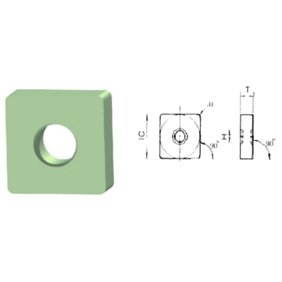 Picture of ROMAY SNGA 433 CC-515 Turning Insert Square Silicon Nitride 0.047 Corner Radius