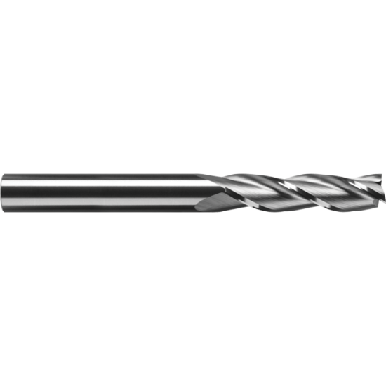 Picture of ROBBJACK TL-303-14 DIA 7/16 SH 0.4375 LOC 1.7500 OAL 3.7500 End Mill Standard Flute Standard Helix Carbide Uncoated Single End Square Sharp