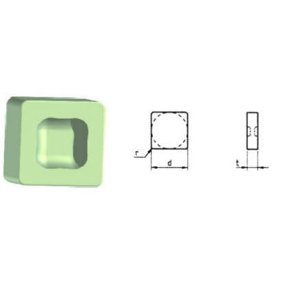 Picture of ROMAY SNGX 553 CC-30 Turning Insert Square Ceramic 0.047 Corner Radius
