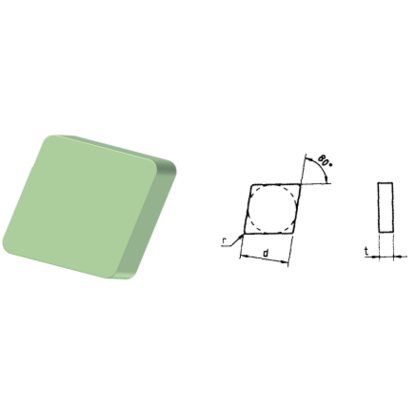 Picture of ROMAY CNGN 451 CC-30 Turning Insert 80.0° Ceramic 0.016 Corner Radius