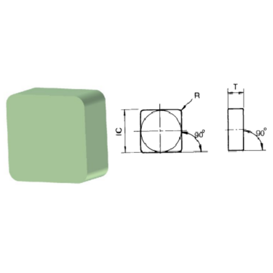 Picture of ROMAY SNGN 643 CC-5477 Turning Insert Square Silicon Nitride 0.047 Corner Radius