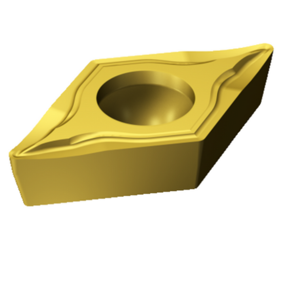 Picture of SANDVIK DCGT 3(2.5)1-UM 1025 Turning Insert 55.0° TiAIN + TiN Carbide 0.016 Corner Radius