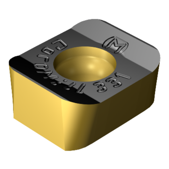 Picture of SANDVIK N331.1A-14 50 08E-KM 3220 CoroMill® 331, Carbide Insert for Slotting, TiCN + Al2O3 + TiN Coating Insert