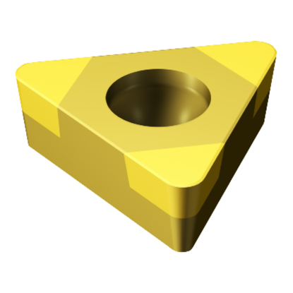 Picture of SANDVIK TCGW222S0320F 7015 Turning Insert Triangle TiN CBN 0.031 Corner Radius