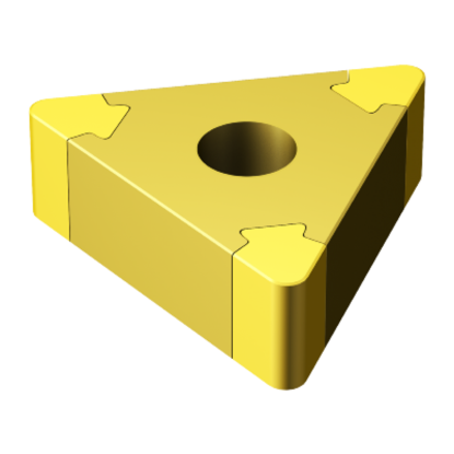 Picture of SANDVIK TNGA333S0330A 7015 Turning Insert Triangle TiN CBN 0.047 Corner Radius