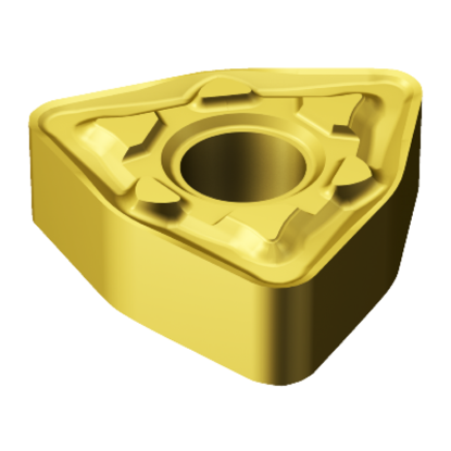 Picture of SANDVIK WNMG 332-MM 2035 Turning Insert Trigon TiAIN + TiN Carbide 0.031 Corner Radius