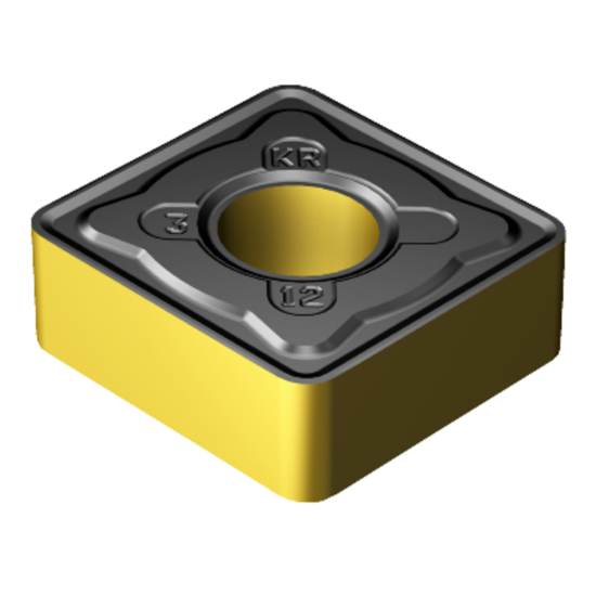 Picture of SANDVIK SNMG 434-KR 3210 Turning Insert Square TiCN + Al2O3 + TiN Carbide 0.062 Corner Radius