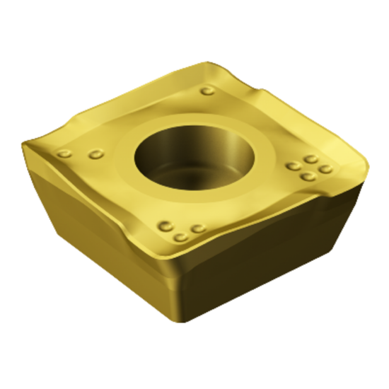 Picture of SANDVIK 490R-08T316E-MM 2040 CoroMill 490 Insert; 90 degree shoulder Milling