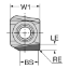 Picture of SANDVIK R590-1105H-RR2-NW CD10 PCD Insert; 90 degree shoulder Milling