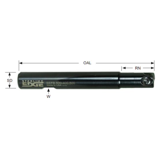 Picture of STERLING Edge SEFB 750-600-750 0.75 Milling Cutter Back Draft