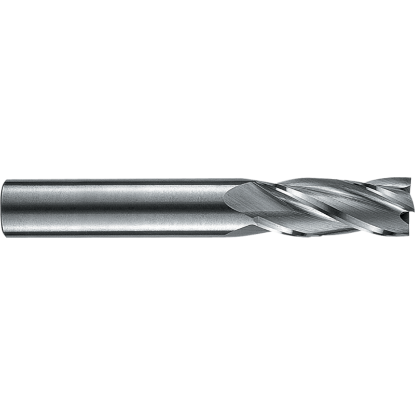 Picture of ROBBJACK TR-404-16 DIA 1/2 SH 0.50 LOC 1.00 OAL 3.00 End Mill Standard Flute Standard Helix Carbide Uncoated Single End Square Sharp