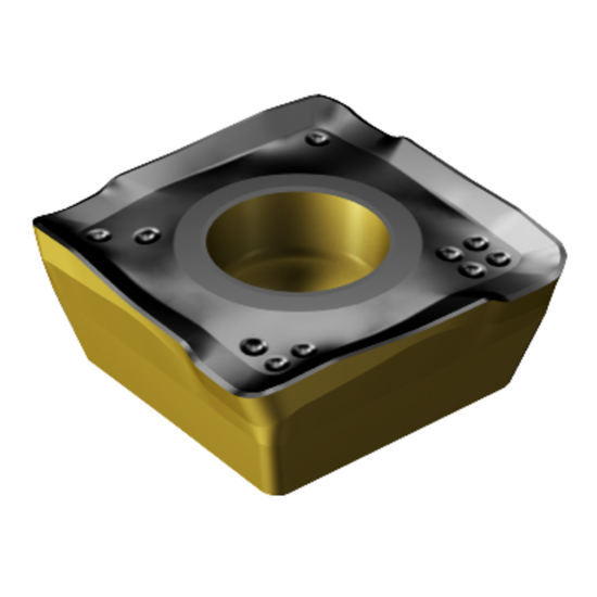 Picture of SANDVIK 490R-08T308M-KH 3330 CoroMill 490 Insert; 90 degree shoulder Milling