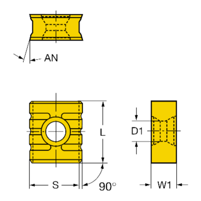 Picture of SANDVIK 215.3-1211-1-11 235 T-Max Screw Clamp Insert; Face and Plunge and Longedge Milling