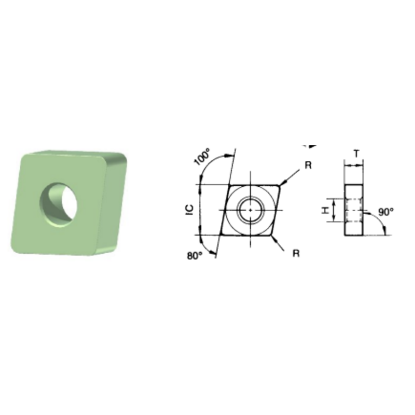 Picture of ROMAY CNMA 432 CC-514 Turning Insert 80.0° Silicon Nitride 0.031 Corner Radius