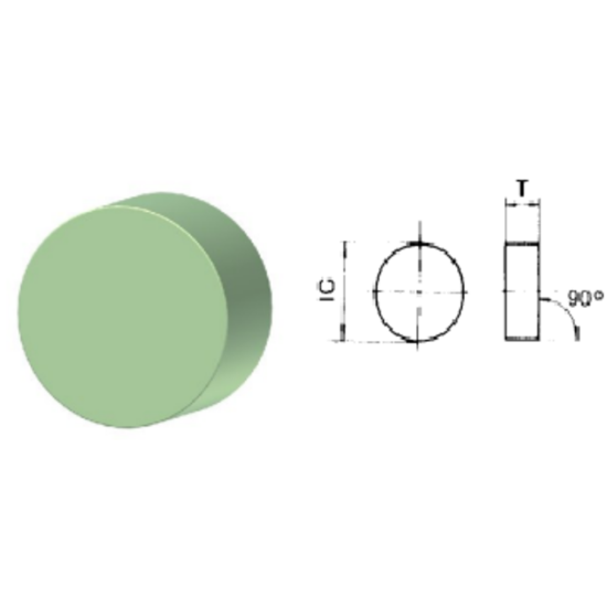Picture of ROMAY RNGN 45 CC-515 Turning Insert Round Silicon Nitride 0.500 Corner Radius