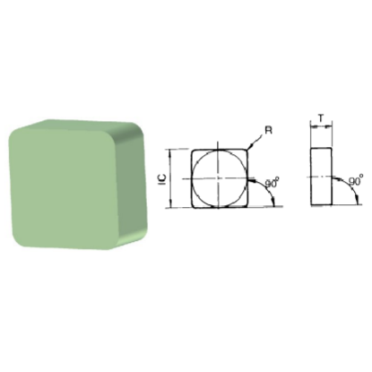 Picture of ROMAY SNGN 544 CC-10 Turning Insert Square Ceramic 0.062 Corner Radius