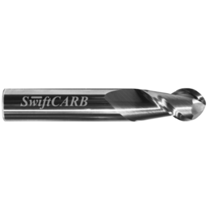 Picture of SWIFTCARB AC06252EI007B000 DIA 5/8 SH 0.6250 LOC 1.6250 OAL 3.50 End Mill Standard Flute Variable Helix Carbide Uncoated Single End Ball Nose