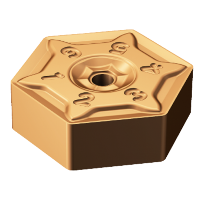 Picture of SANDVIK HNEF 09 05 08-KM 1020 CoroMill S-60 double sided hexagonal Insert; 60° for cast iron with double sided hexagonal Inserts