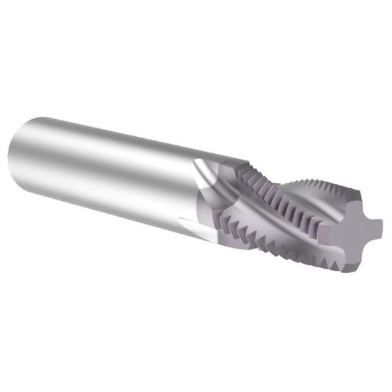 Picture of Thread MILL USA TM11NPT Carbide 1" x 11.50TPI NPT 0.620 Cut Dia Cylindrical 0.6250 4.000 OAL TIALN