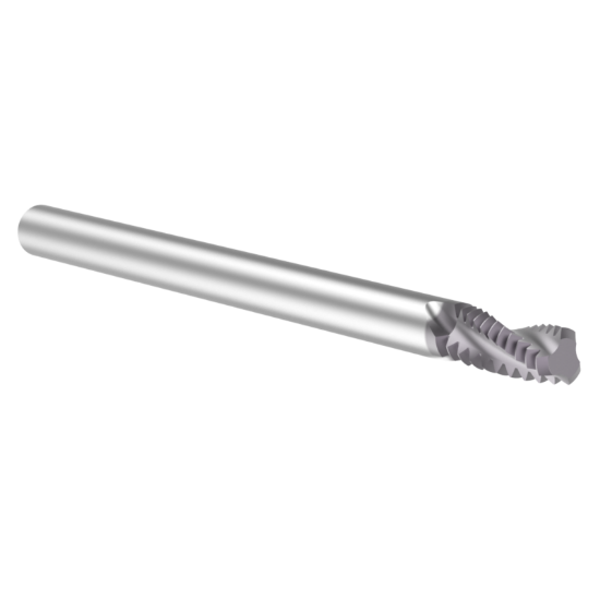 Picture of Thread MILL USA TM50080 Carbide M5 x 0.80MM Metric 0.120 Cut Dia Cylindrical 0.1250 2.000 OAL TIALN