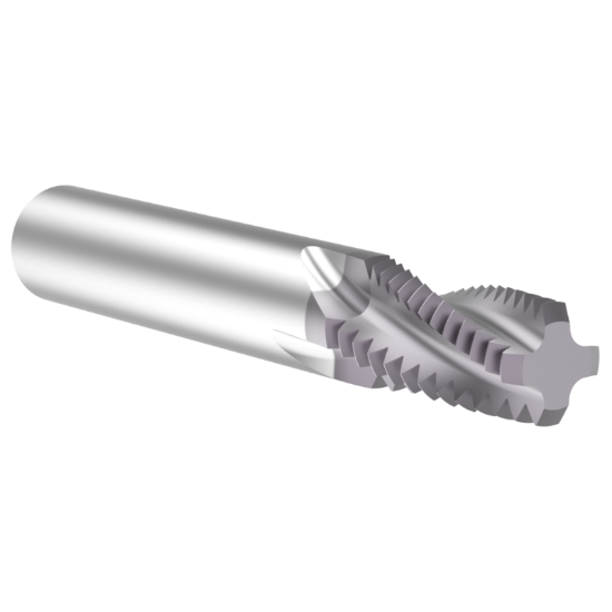 Picture of Thread MILL USA TM8NPT Carbide 2-1/2" x 8.00TPI NPT 0.745 Cut Dia Cylindrical 0.7500 5.000 OAL TIALN