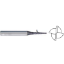 Picture of WIDIN TPRB624A-0070-30 DIA 0.07 SH 0.1875 LOC 0.9800 OAL 3.00 End Mill Taper Flute Carbide AlTiN Single End Ball Nose X-STAR