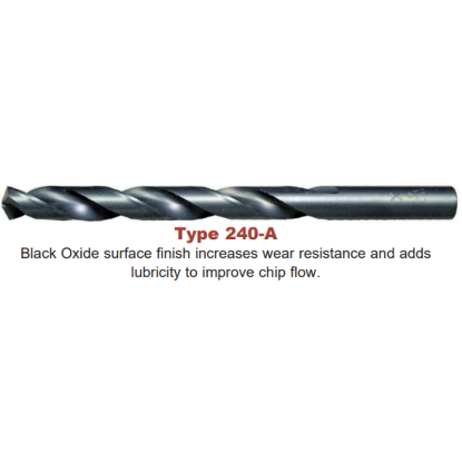 Picture of VIKING 16760 7/16 HSS Drill Jobbers Length Black Oxide