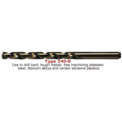 Picture of VIKING 8280 31/64 Cobalt Drill Jobber Length Gold Coated