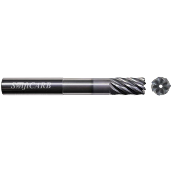 Picture of SWIFTCARB XT10007E6IUITC0M DIA 1 SH 1.00 LOC 1.50 OAL 6.00 End Mill Standard Flute Variable Helix Carbide AlTiN Single End Corner Radius 0.0600 1.52MM