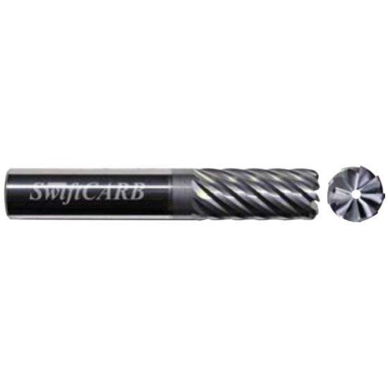 Picture of SWIFTCARB XT10009FK00BTCCM DIA 1 SH 1.00 LOC 2.00 OAL 4.50 End Mill Standard Flute Variable Helix Carbide AlTiN Single End Corner Radius 0.0600 1.52MM