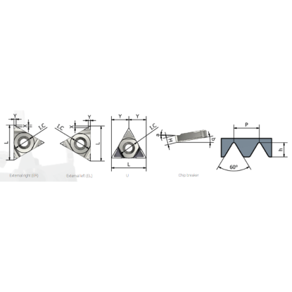Picture of XACTFORM 16ER 44’’ UN K27C Insert Iso Thread Full Profile TiAlN 44.00TPI UN