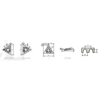 Picture of XACTFORM 11NL 16'' ACME K27C Insert Iso Thread Full Profile TiAlN 16.00TPI ACME