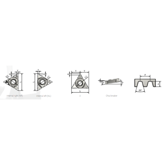 Picture of XACTFORM 11NL 16'' ACME K27C Insert Iso Thread Full Profile TiAlN 16.00TPI ACME