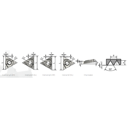 Picture of XACTFORM 11NL 14’’ BSPT K27C Insert Iso Thread Full Profile TiAlN 14.00TPI BSPT