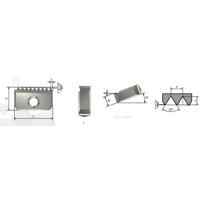 Picture of XACTFORM 76352 Indexable Thread Mill 11.00TPI Int / Ext Dia 1.181 OAL