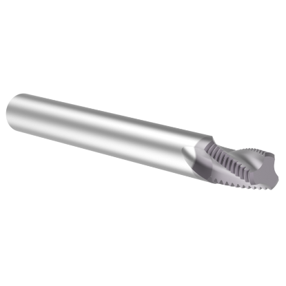Picture of Thread MILL USA TM28BSPT Carbide 1/16" x 28.00TPI BSPT 0.240 Cut Dia Cylindrical 0.5000 2.500 OAL TIALN
