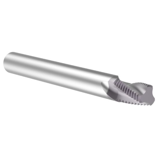 Picture of Thread MILL USA TM28BSPT Carbide 1/16" x 28.00TPI BSPT 0.240 Cut Dia Cylindrical 0.5000 2.500 OAL TIALN