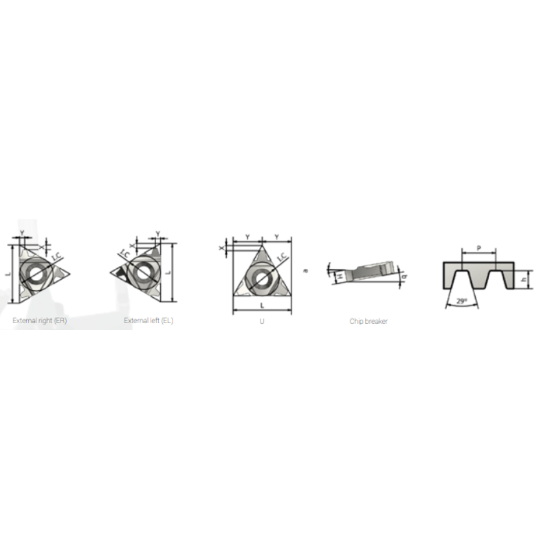 Picture of XACTFORM 11EL 16'' ACME K27C Insert Iso Thread Full Profile TiAlN 16.00TPI ACME