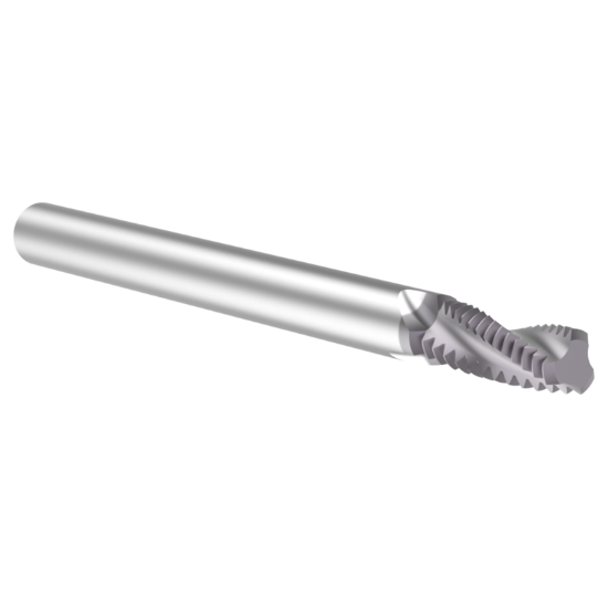 Picture of Thread MILL USA TM60100 Carbide M6 x 1.00MM Metric 0.170 Cut Dia Cylindrical 0.1870 2.500 OAL TIALN