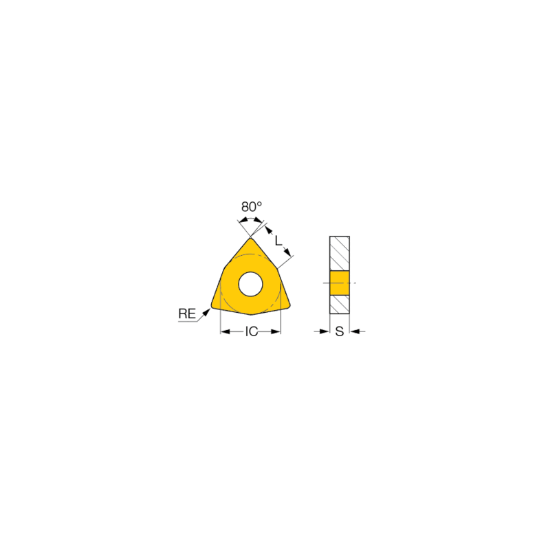 Picture of CANELA Tool WNMG332 CMRTIN22 Turning Trigon TURNING Insert Aluminum Oxide