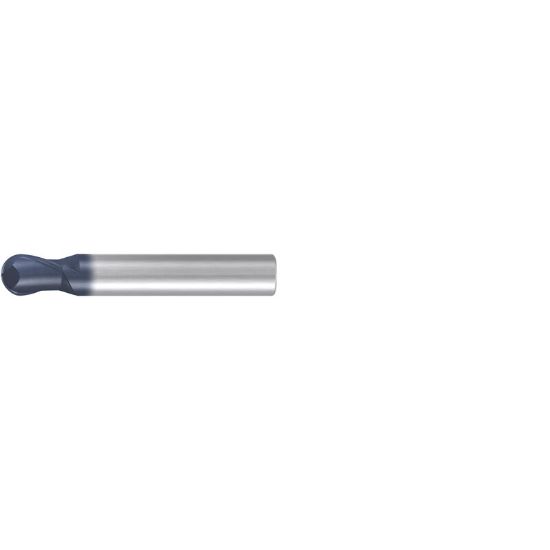 Picture of EMUGE 1877A.0750 DIA 3/4 SH 0.7500 LOC 1.00 OAL 3.7500 End Mill Standard Flute Standard Helix Carbide TiAlN Single End Ball Nose Hard-Cut