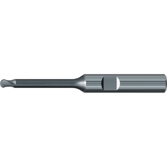 Picture of EMUGE 2601E.100616 DIA 1MM SH 0.2362 LOC 0.6299 OAL 2.0866 End Mill Ball Nose Carbide Diamond Single End Ball Nose Dental Mills